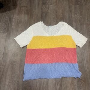 Colorful Striped Women's Blouse